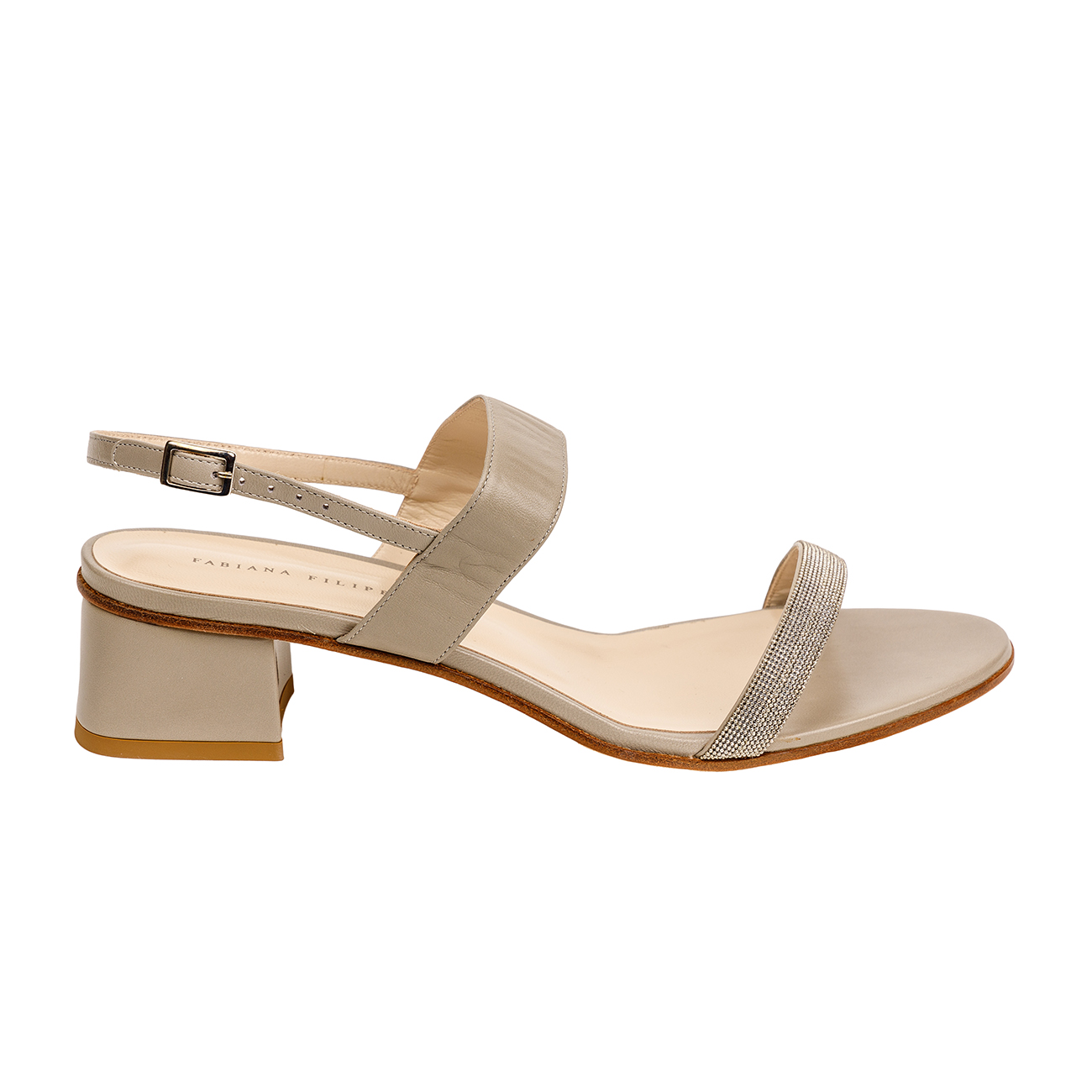Fabiana Filippi leather grey sandals – Fashion House boutique